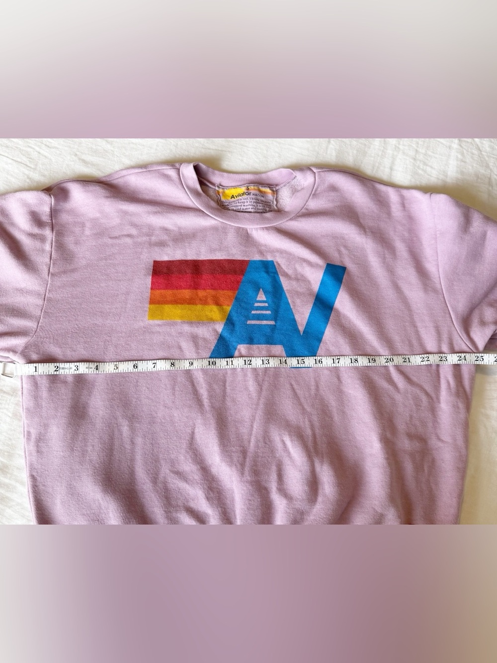 Aviator Nation Logo Relaxed Crew Sweatshirt - Mauve - size small - Picture 5 of 6